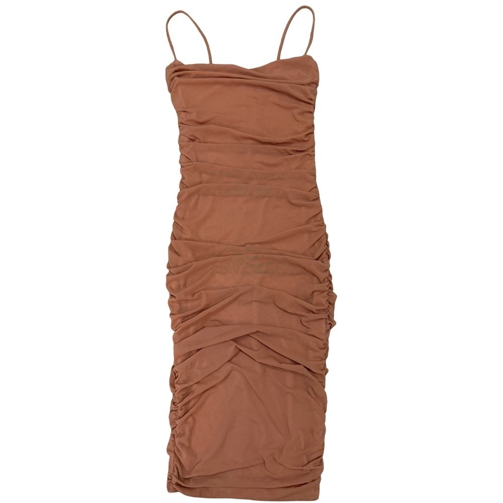 Oh Polly Ruched Mesh Bodycon Mini Dress Women Size US 2 / UK 6 - Picture 2 of 9